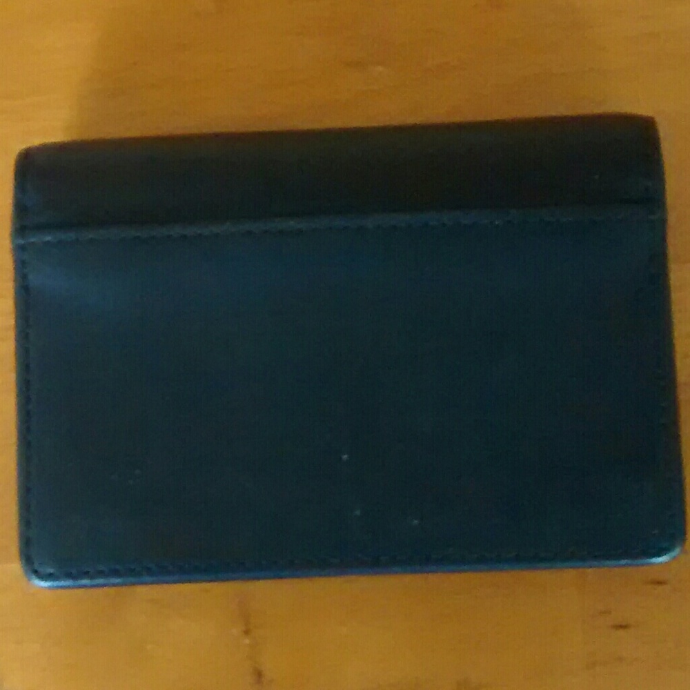 Coach Black Glove Leather Coin Card Case-Never Used - Picture 2 of 5